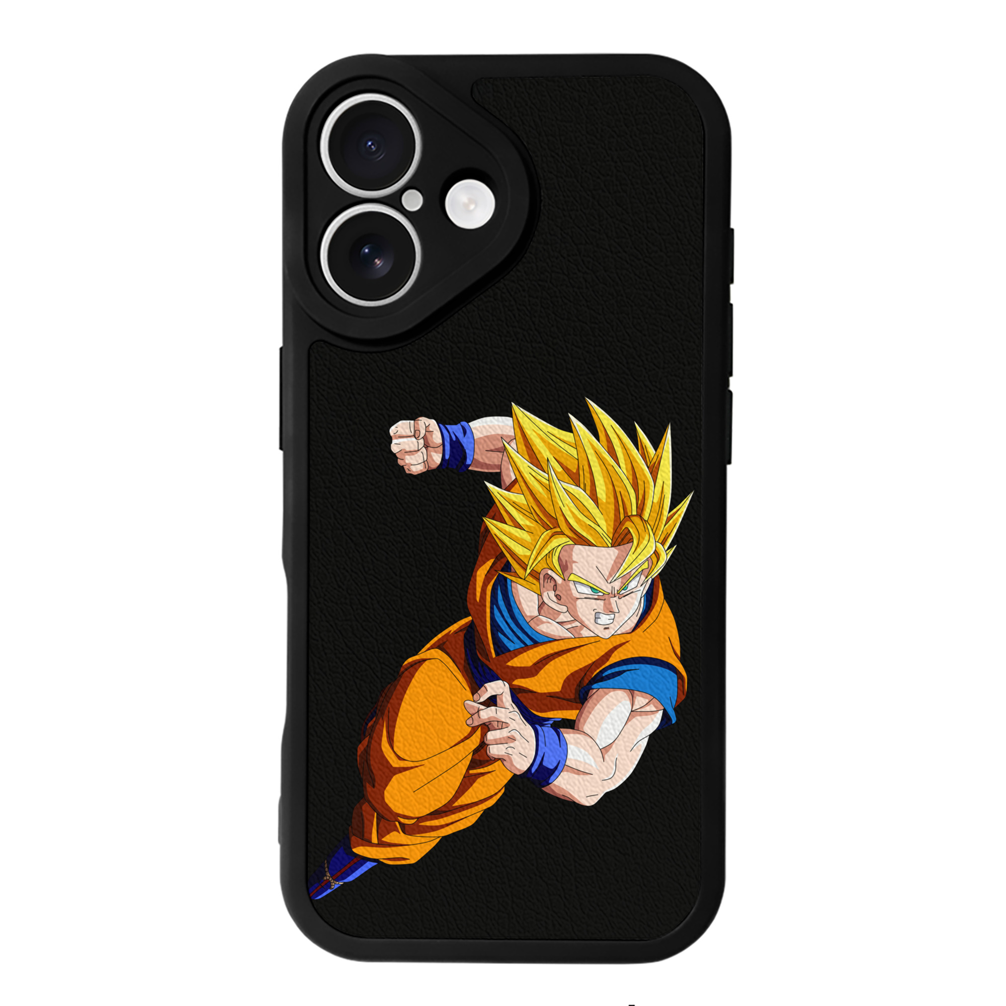 （画像用） ドラゴンボール 孫悟空（そん ごくう）Son Goku カカロット DRAGON BALL Kakarotto 【iPhone 16シリーズ対応】シリコンスマホケース（レザー調） 材質：シリコン
